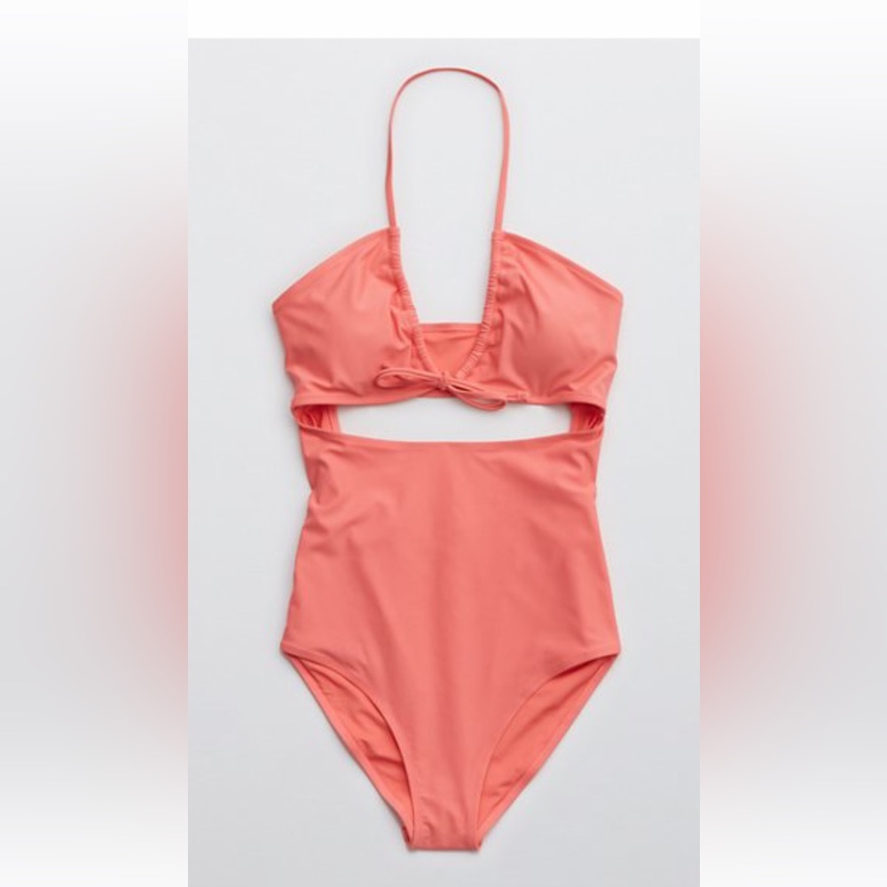 Aerie Coral One-Piece Swimsuit